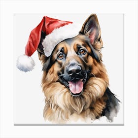 Christmas German Shepherd Dog Canvas Print
