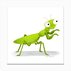Cute Mantis Bug Canvas Print
