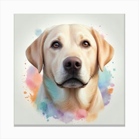 Pastel Labrador Retriever Artwork with Dreamy Charm Canvas Print