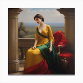 'The Lady In Yellow' Canvas Print