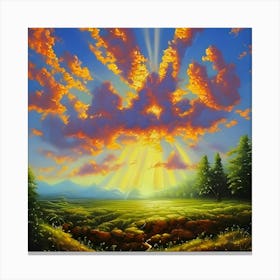 Sunset Over The Valley Canvas Print