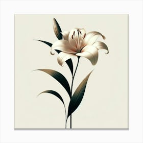 Lily Minimalist Art Canvas Print