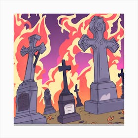 Graveyard 10 Canvas Print
