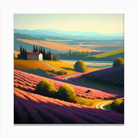 Lavender Fields In Tuscany Canvas Print