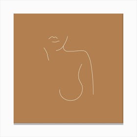 Nude Bronze Square Canvas Print