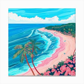 Pink Beach 1 Canvas Print