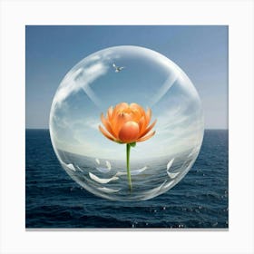 Lotus Flower In A Bubble 1 Canvas Print