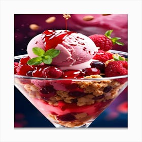 Ice Cream In A Glass Canvas Print