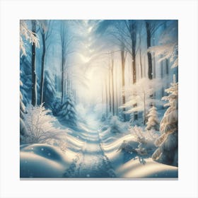 Snowy Forest Canvas Print