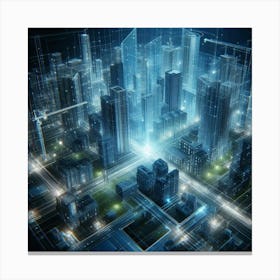 Futuristic Cityscape 1 Canvas Print