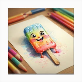 Ice Cream Pop Art Canvas Print