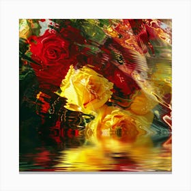 Abstract Roses 4 Canvas Print