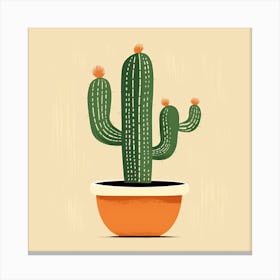 Cactus Illustration Art 38 Canvas Print