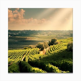 Vineyards In Tuscany Canvas Print