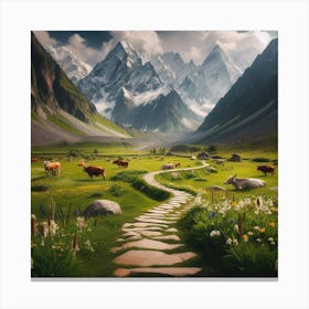 Beautiful Mountain Landscape Canvas Print