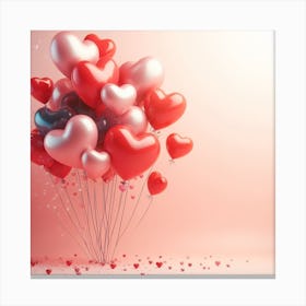 Heart Love Balloons 3 Canvas Print