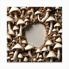 Mushroom Wreath Canvas Print