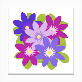 Clematis Flowers Canvas Print