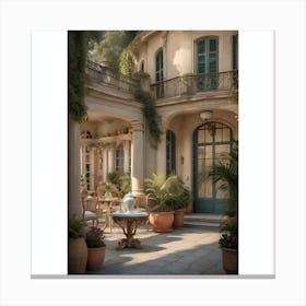 Courtyard Of A House Canvas Print