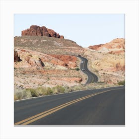 Valley Of Fire State Park Square Canvas Print