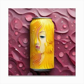 Firefly Can, Soft, Drink, Cover, Design, Face, Paper, Folding, Art, Pink, Yellow, Gas, Bubbles, Stri (8) Leinwandbilder