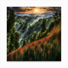 Sunset In The Mountains 12 Canvas Print