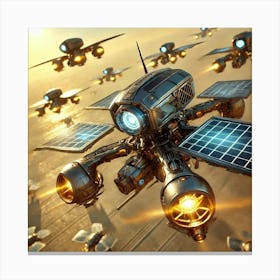 Solar Drones Converted Canvas Print