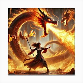 Empress Lian Dragon Breath Converted Canvas Print