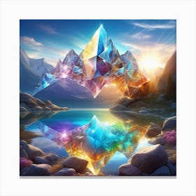 Crystals And Mountains Canvas Print