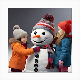 Snowman Canvas Print