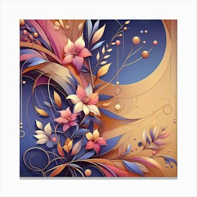 Abstract Floral Painting 17 Canvas Print