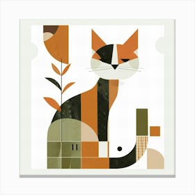 Abstract Cat Canvas Print