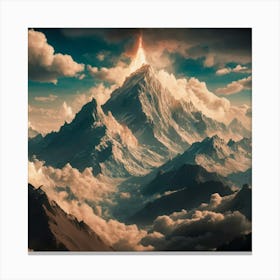 Mountain In The Clouds 5 Canvas Print