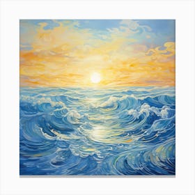 Sunset Over The Ocean 5 Canvas Print