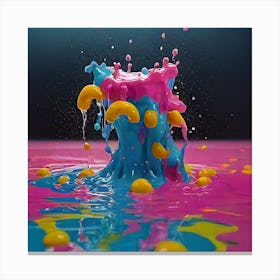 Splashing Paint Canvas Print