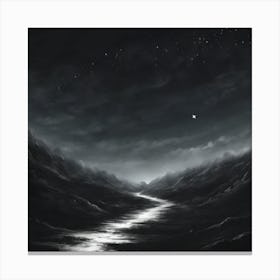 River In The Night Canvas Print