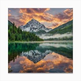 Sunrise In The Mountains Canvas Print