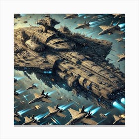 Juggernaut Class Carrier Air Space Superiority Iron Commonwealth Canvas Print