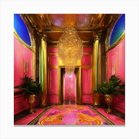 Futuristic Beautiful French Mansion Interior Sitti (19) Canvas Print