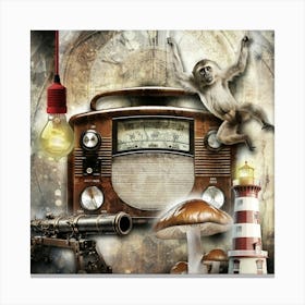 Radio Magic Surreal Illustration Art 02 Canvas Print