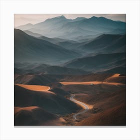 Road In The Desert Canvas Print