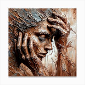 Molten Portrait Abstract Wall Art Canvas Print