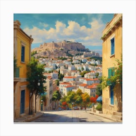 Athens Cityscape Canvas Print