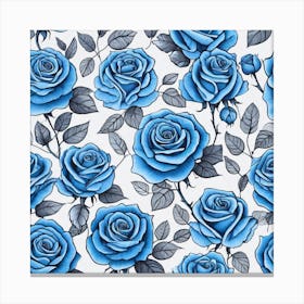 Blue Roses 11 Canvas Print