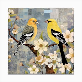 Bird In Nature American Goldfinch 1 Canvas Print