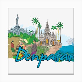 Denpasar Canvas Print