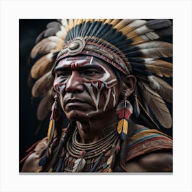 Native Warrior 3 Canvas Print