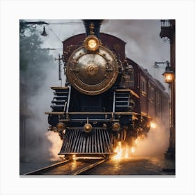 Steampunk Train 2 Canvas Print