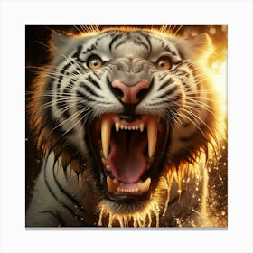 Tiger Roaring 2 Canvas Print