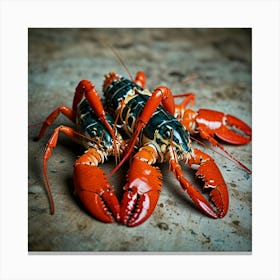 Default Lobster Langoustines Love Art Print 3 Canvas Print